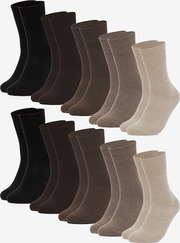 Occulto Socks 'Diabetiker Goetz' in Brown: front