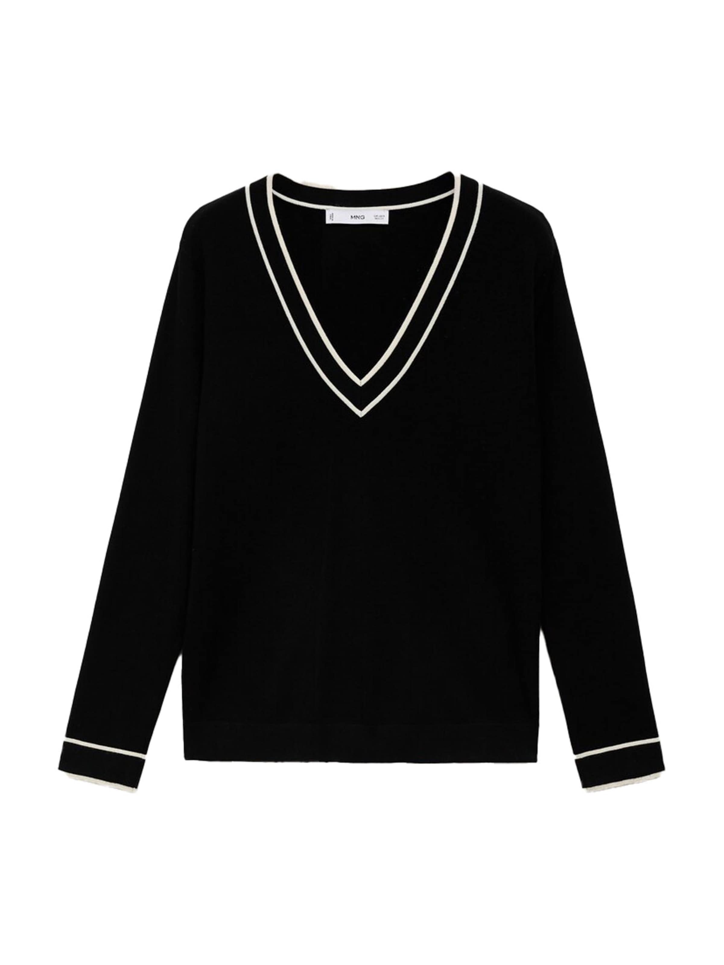 MANGO Пуловер 'BERTO' в черно: отпред