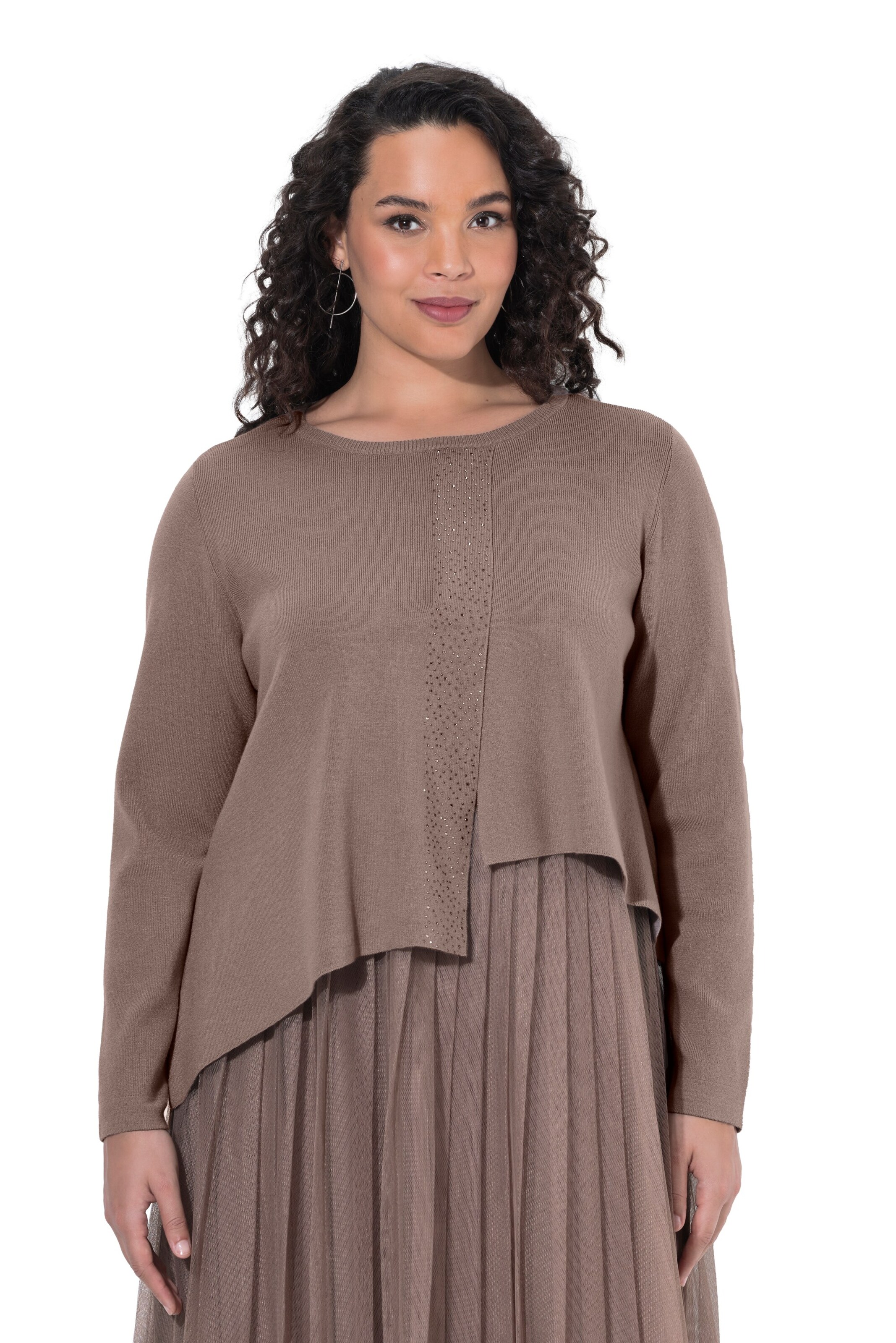 Ulla Popken Pullover in Braun: Vorderseite