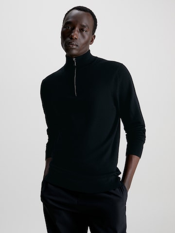 Calvin Klein Pulover | črna barva: sprednja stran