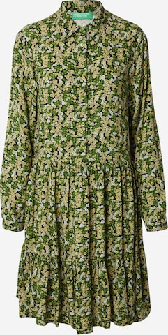UNITED COLORS OF BENETTON Skjortklänning i grön: framsida