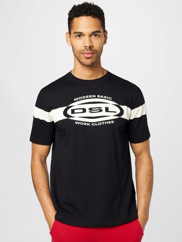 DIESEL - Camiseta 'JUST' en negro: frente