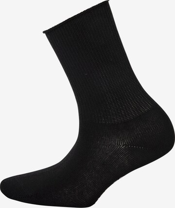 Hudson Socks in Black: front