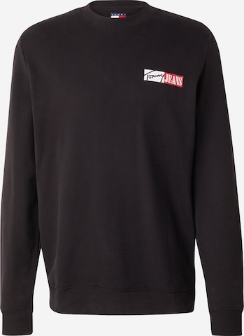 juoda Tommy Jeans Megztinis be užsegimo: priekis