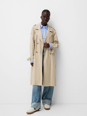 Bershka Between-seasons coat in Beige