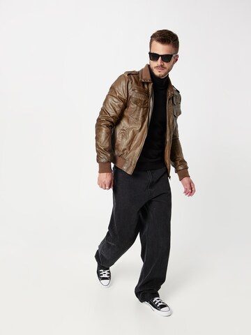 INDICODE JEANS Regular Fit Jacke 'Aaron' in Braun