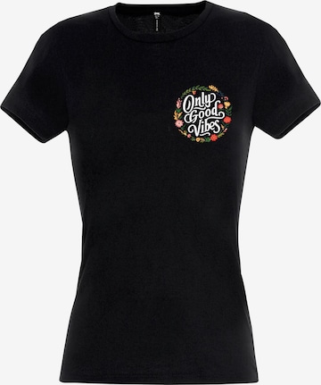 RMK Shirt 'Good Vibes Only' in Black: front