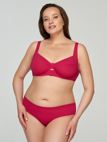 Marc & André T-shirt Bikinitop 'Solid Line' in Roze