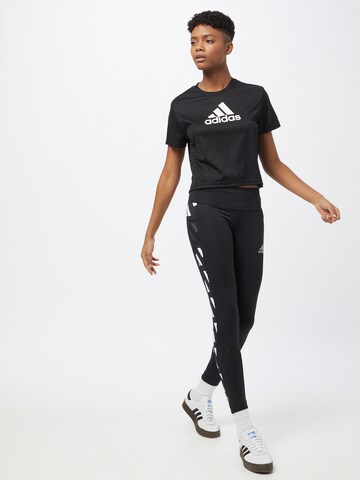 juoda ADIDAS SPORTSWEAR Sportiniai marškinėliai