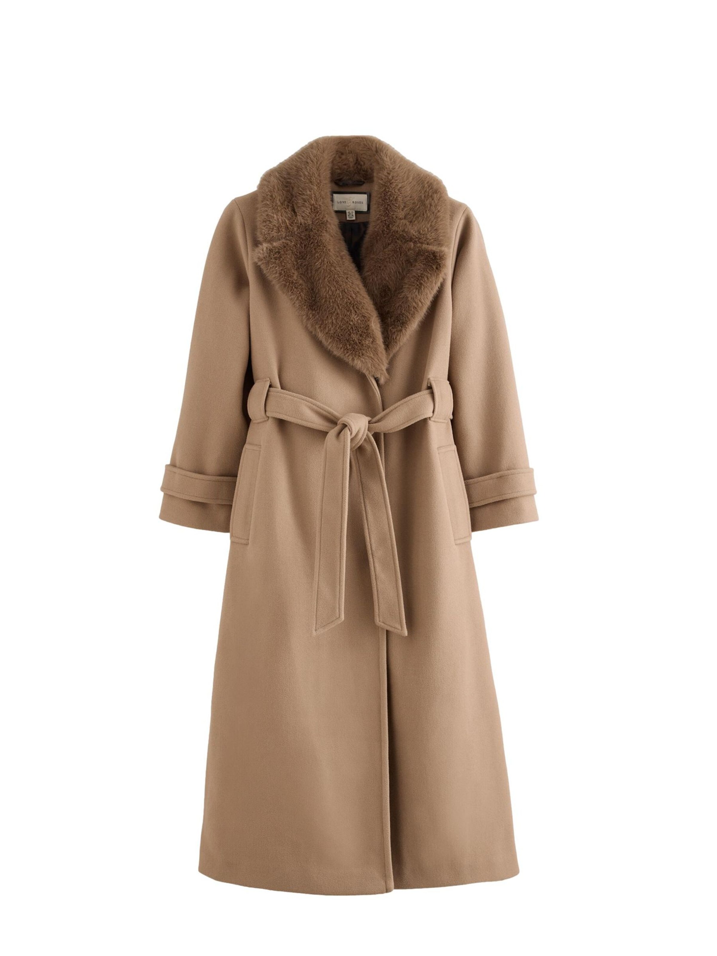 Cappotto di mezza stagione di love & roses in beige: frontale