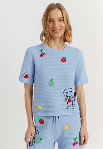 Chinti & Parker Sweater 'Snoopy' in Blue: front