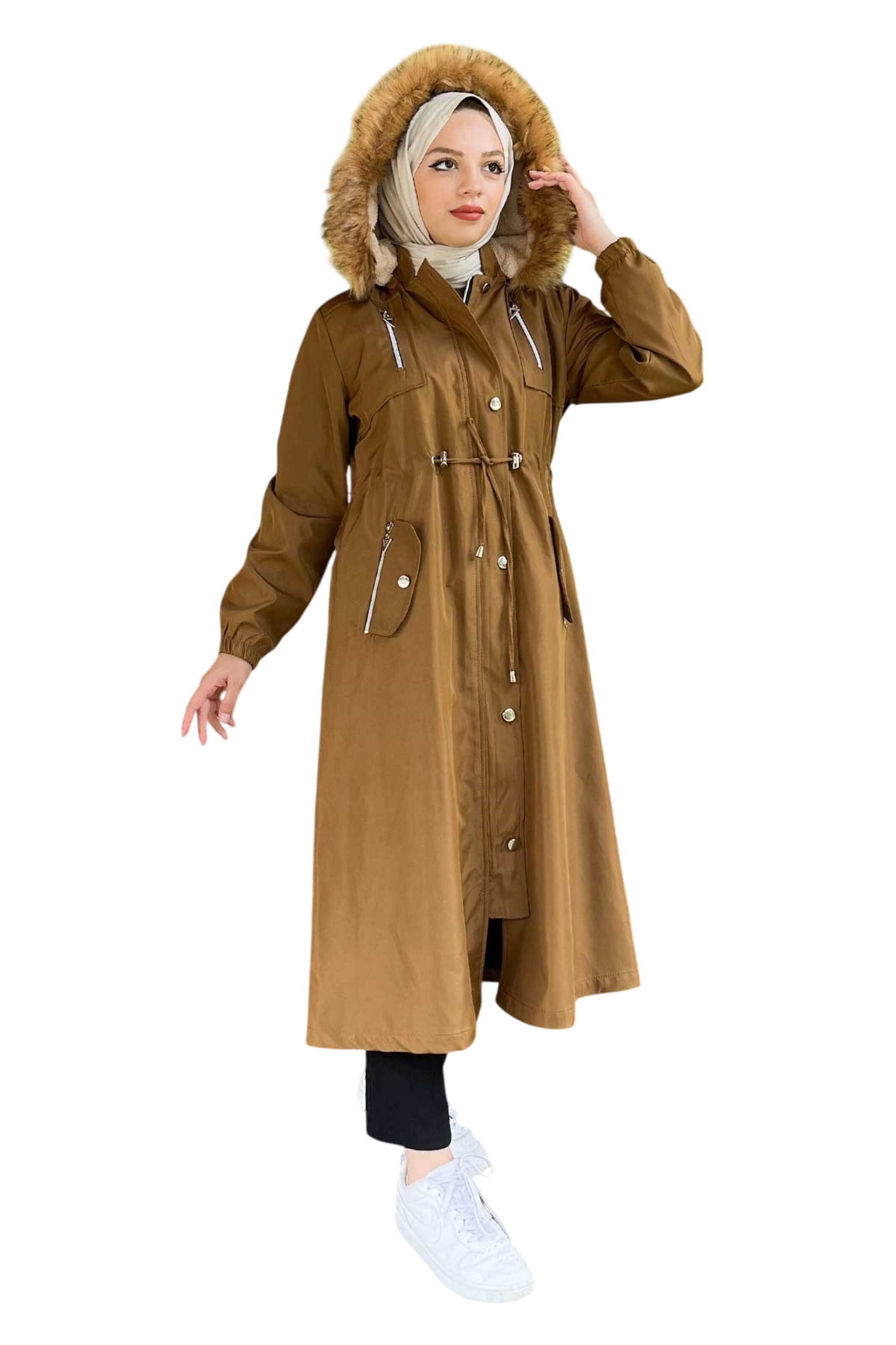 MODAMIHRAM Tussenparka in Bruin