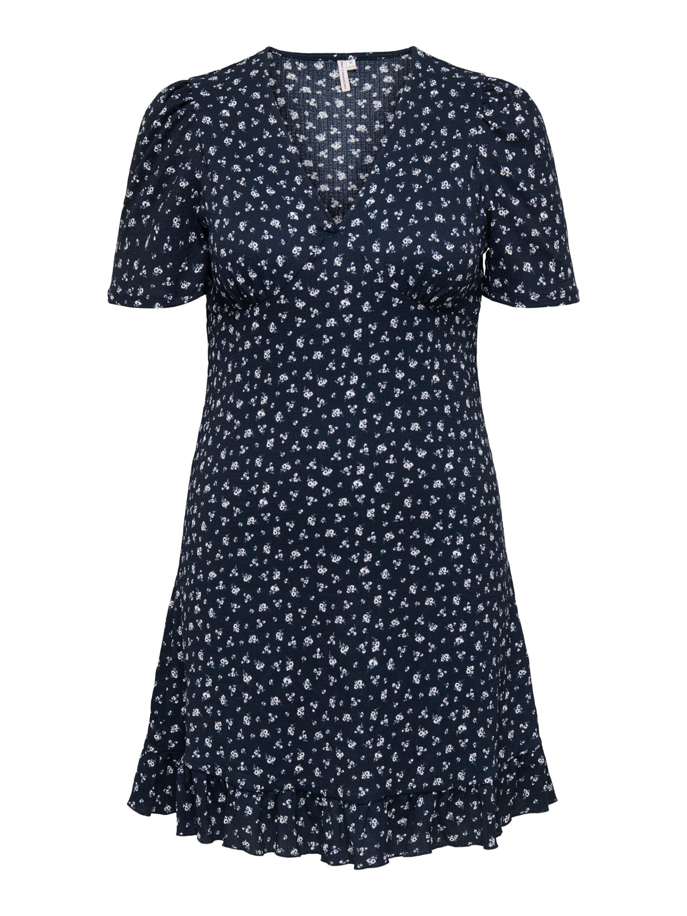 ONLY Carmakoma Zomerjurk 'CARBill' in de kleur Donkerblauw / Wit, Productweergave