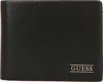 Portofel 'NEW BOSTON' de la GUESS pe negru: față