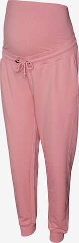 Pantalon 'LARK' MAMALICIOUS en rose : devant