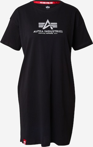 T-shirt ALPHA INDUSTRIES en noir : devant