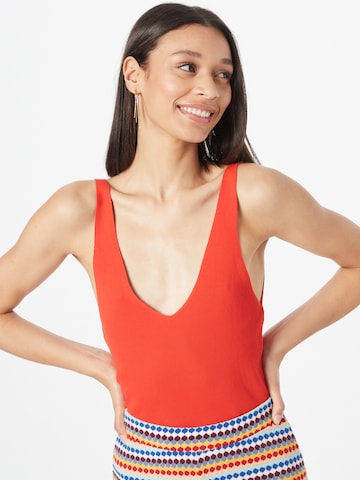 ONLY Knitted Top 'SELINA' in Red: front