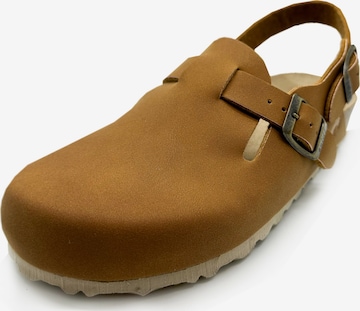 thies Clogs 'thies 1856 ® Eco Bio Backstrap Clog' in Brown: front