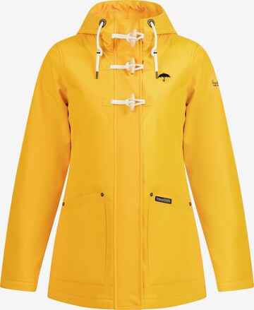 Schmuddelwedda Between-seasons coat in Yellow: front