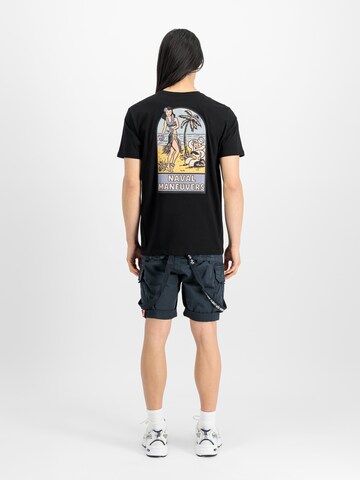 ALPHA INDUSTRIES Слим фит Спортен панталон в синьо