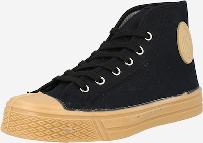 US Rubber Sneakers hoog 'SUMMER' in de kleur Sand / Zwart, Productweergave