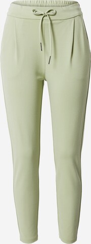 VERO MODA - Tapered Calças com pregas 'Eva' em verde: frente