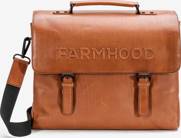 Borsa portadocumenti di Farmhood in marrone: frontale