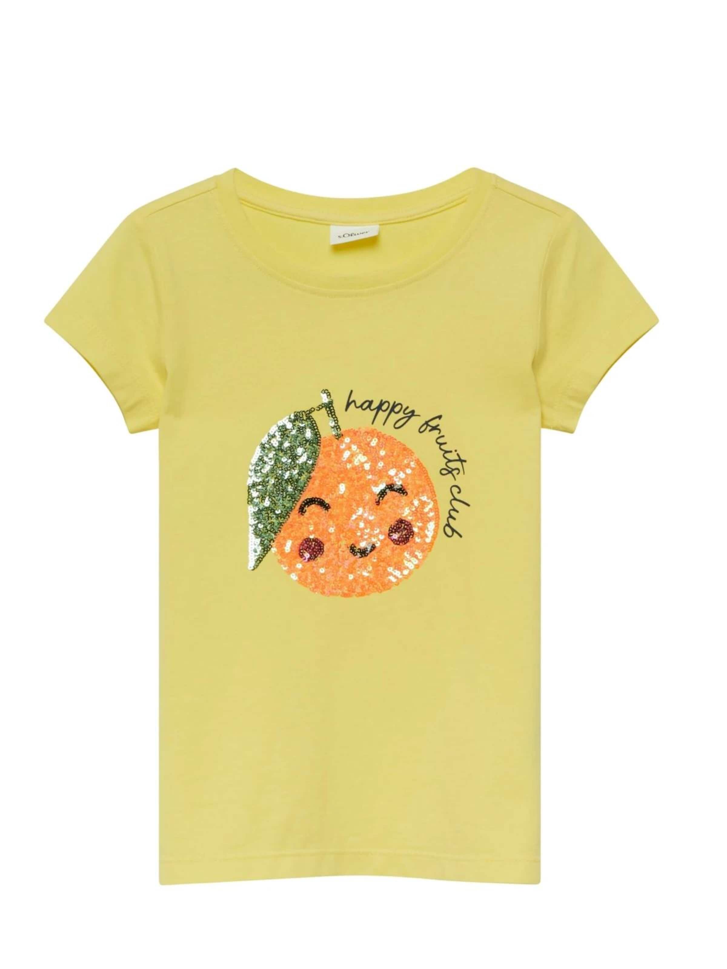 s.Oliver Shirt in Geel: voorkant