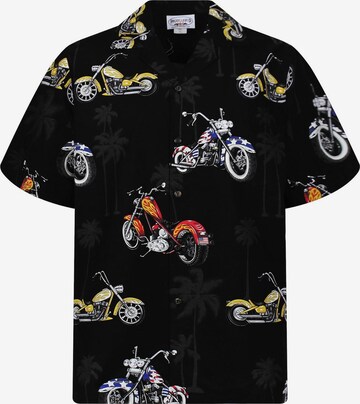 Pacific Legend Button Up Shirt 'Bikes' in Black: front