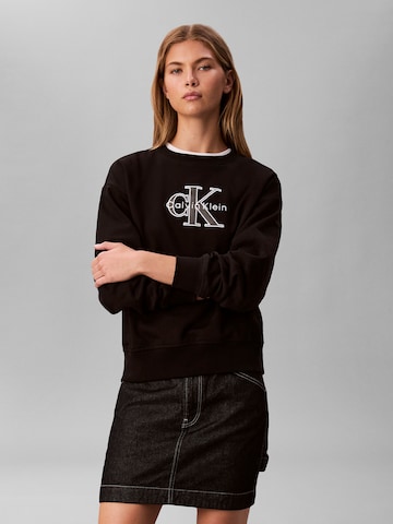 Calvin Klein Jeans Sweatshirt in Black: front