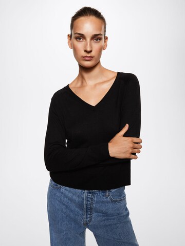 Pull-over 'LUCAV' MANGO en noir : devant