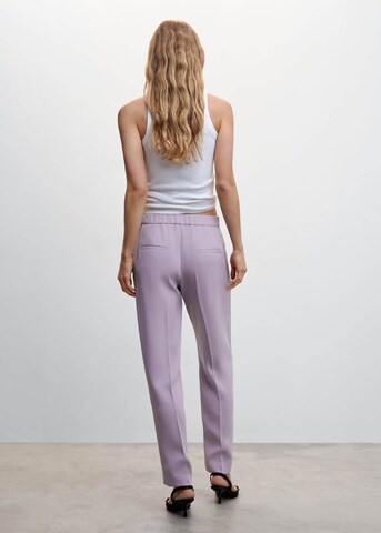 MANGO Regular Pleated Pants in Purple