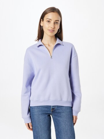 LEVI'S ® Sweatshirt 'Graphic Rue 1/4 Zip Crew' in Purple: front