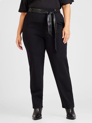 Regular Pantalon 'Sybile' ABOUT YOU Curvy en noir : devant