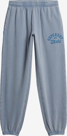 Superdry Loose fit Pants in Blue: front