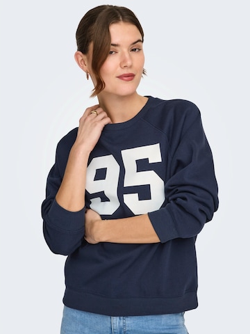 ONLY Sweatshirt 'ONLVELLA' in Blau