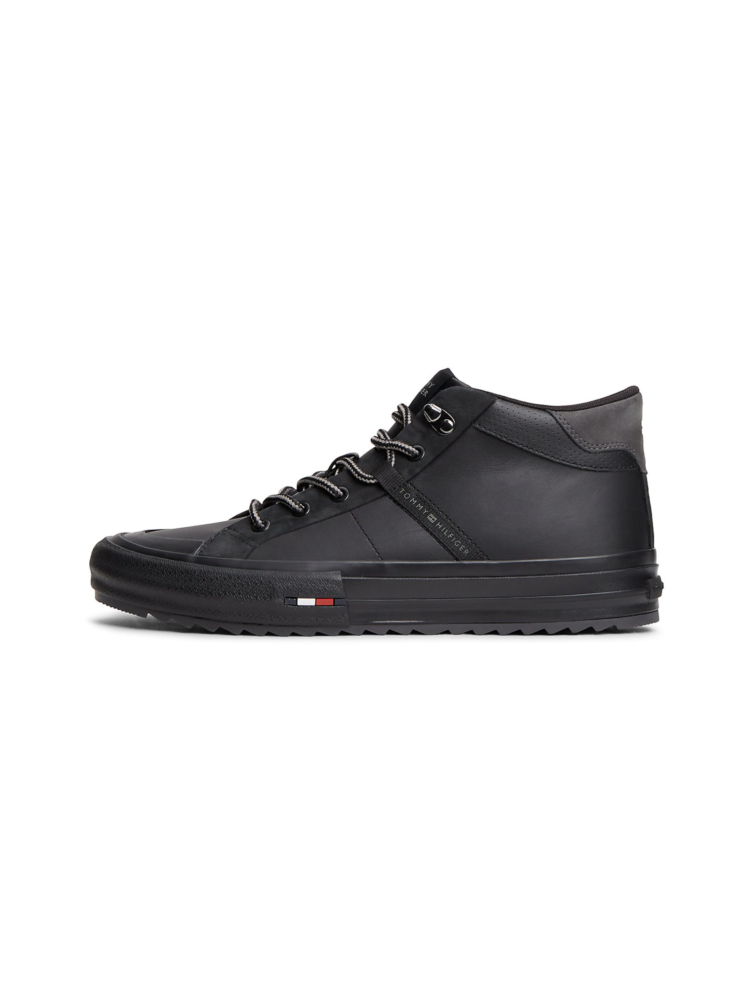 TOMMY HILFIGER Sneakers hoog in Zwart: voorkant
