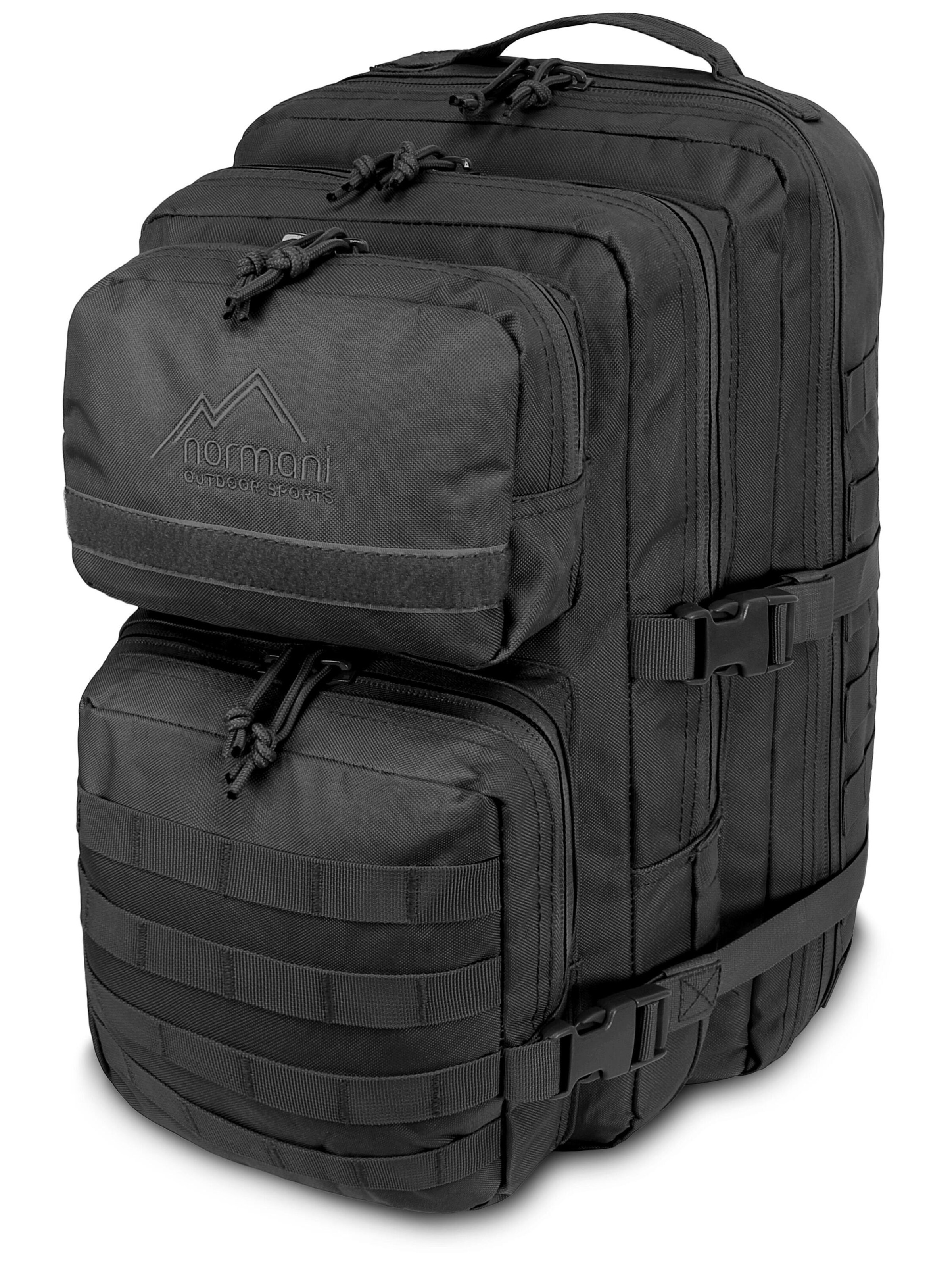 normani Rugzak ' Bedrock ' in Zwart: voorkant