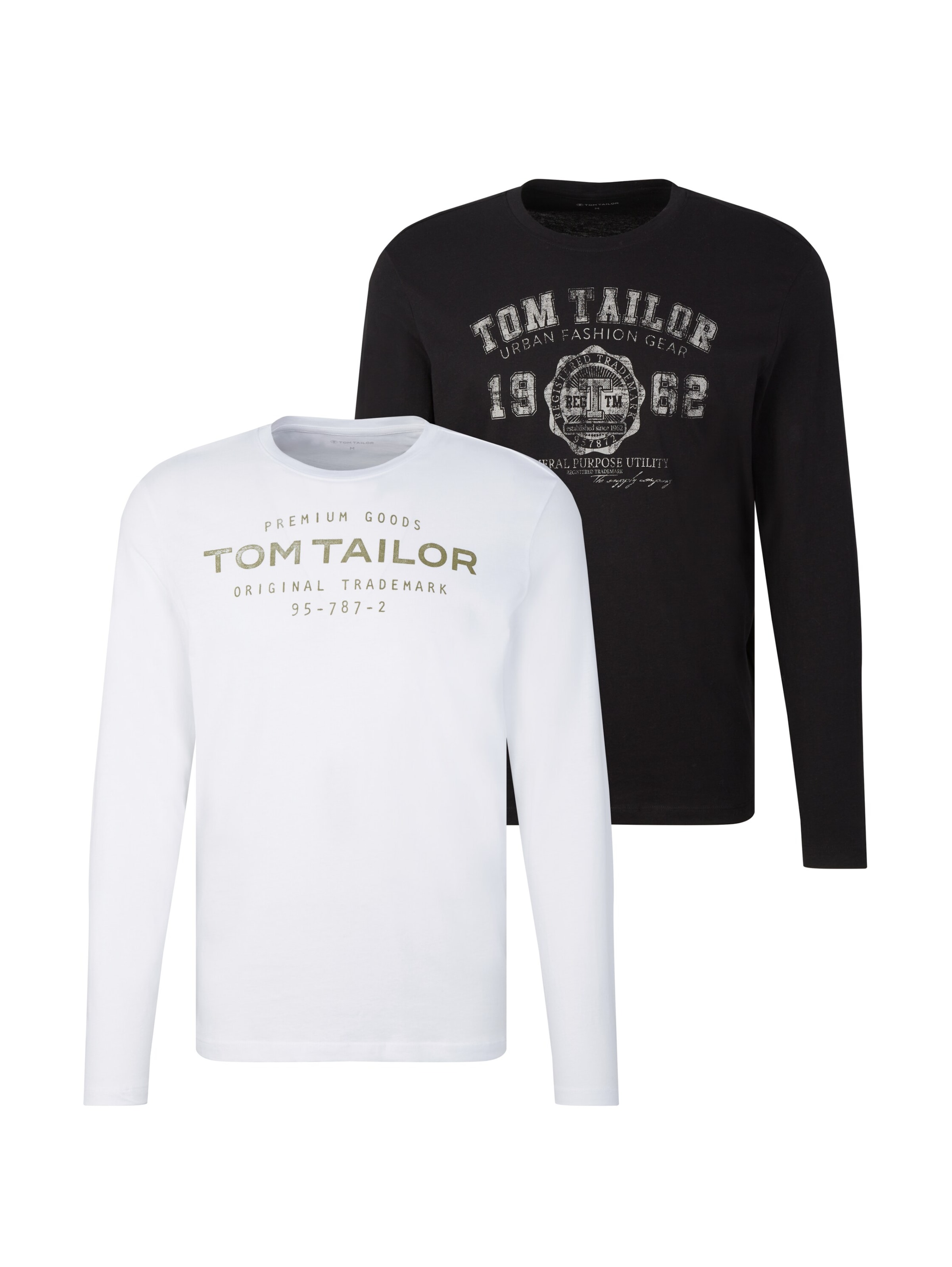 TOM TAILOR Футболка в Черный: спереди