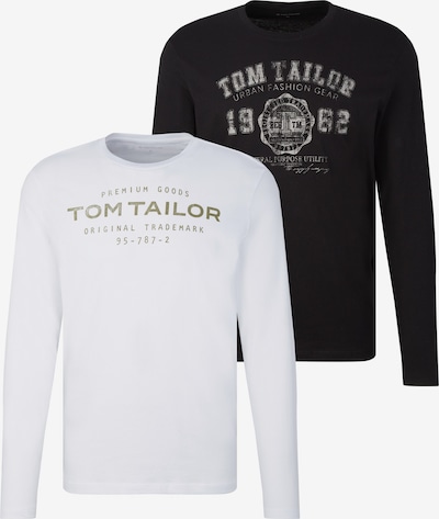 TOM TAILOR Koszulka w kolorze oliwkowy / czarny / białym, Podgląd produktu