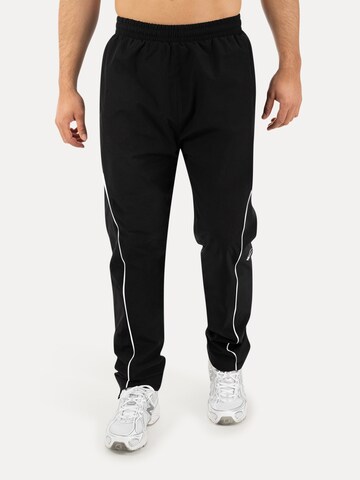 Loosefit Pantalon de sport Smilodox en noir : devant