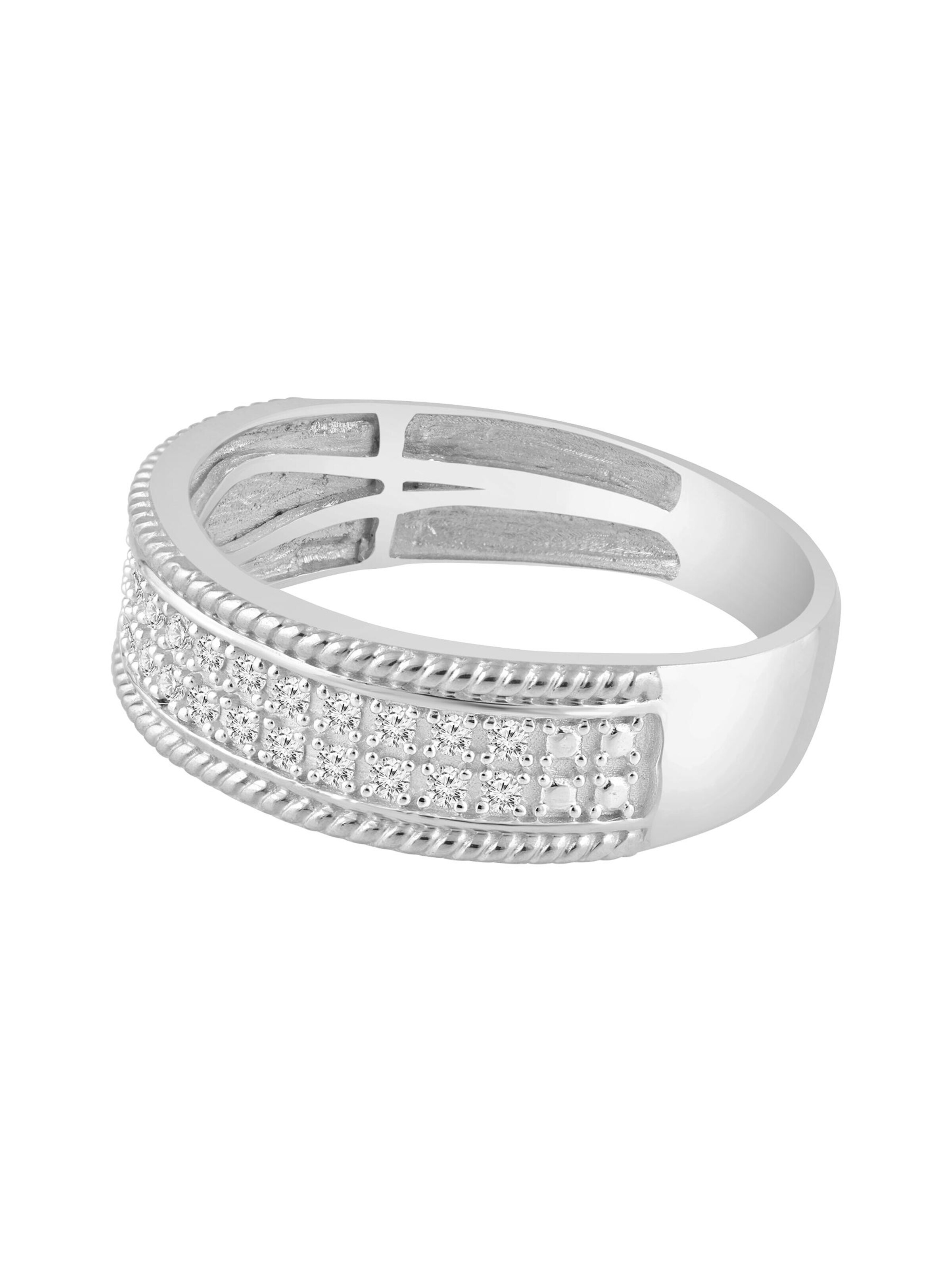 Diamant Exquis - Anillo 'Ring aus 375 Weißgold mit Diamant' en plata