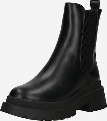 NEW LOOK Chelsea Boots 'ENCRPYT' in Black: front