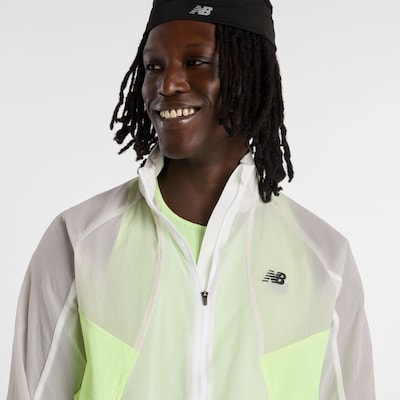new balance Veste de sport en jaune fluo / blanc, Vue avec produit