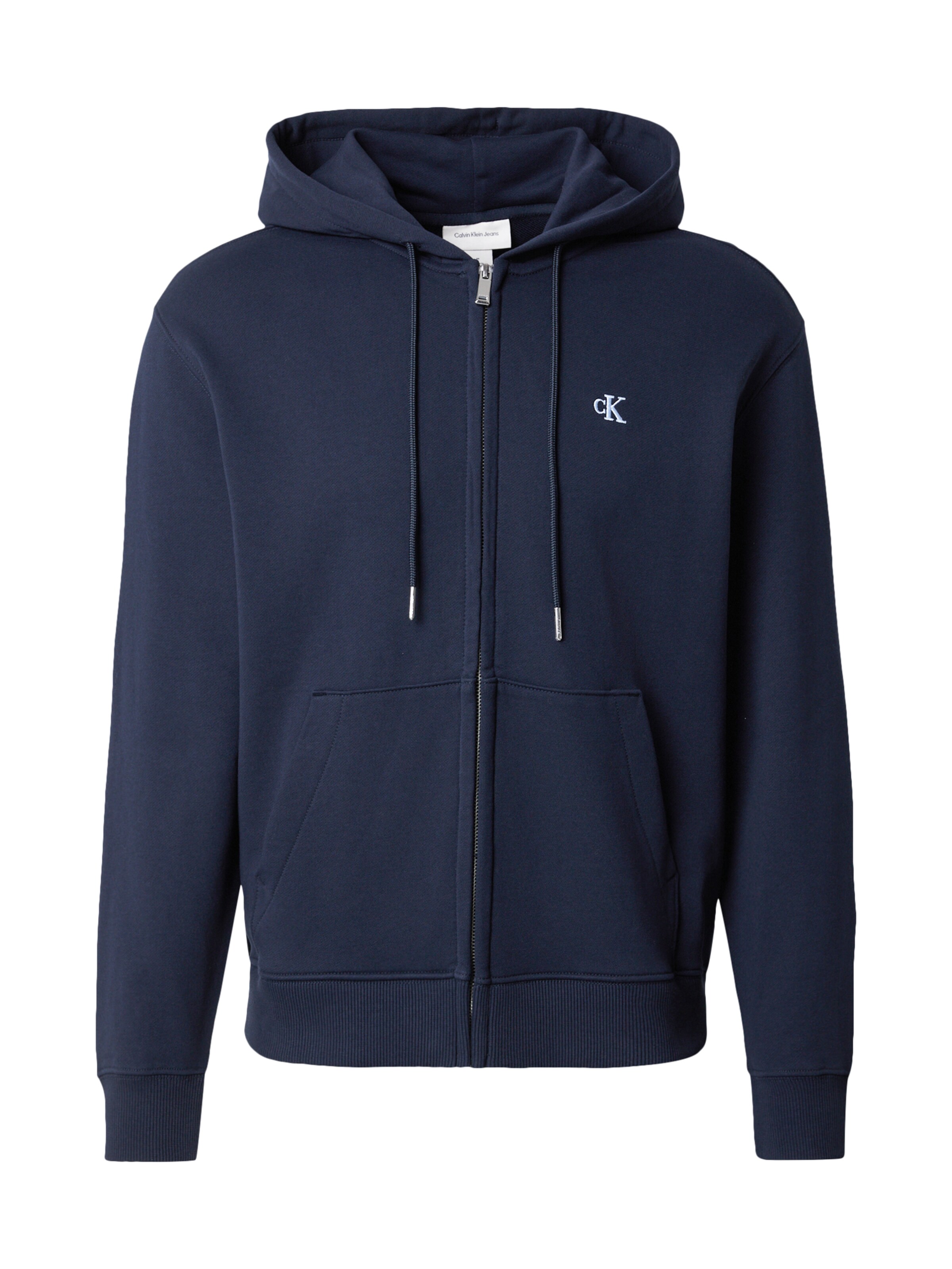 Calvin Klein Jeans Jopa na zadrgo | modra barva: sprednja stran