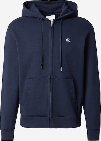 Veste de survêtement Calvin Klein Jeans en bleu : devant