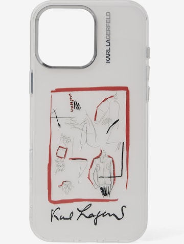 skaidri Karl Lagerfeld Išmaniojo telefono dėklas ' Karl Series iPhone 16 Pro Case ': priekis