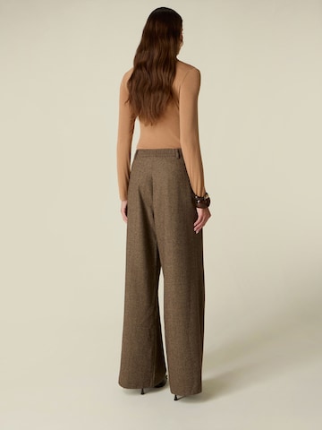 oltre Wide leg Broek in Bruin
