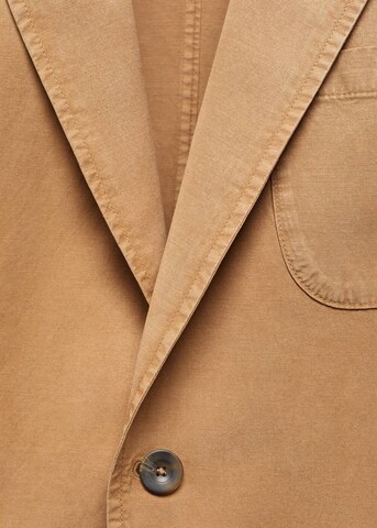 MANGO MAN Regular fit Suit Jacket 'Delave' in Brown