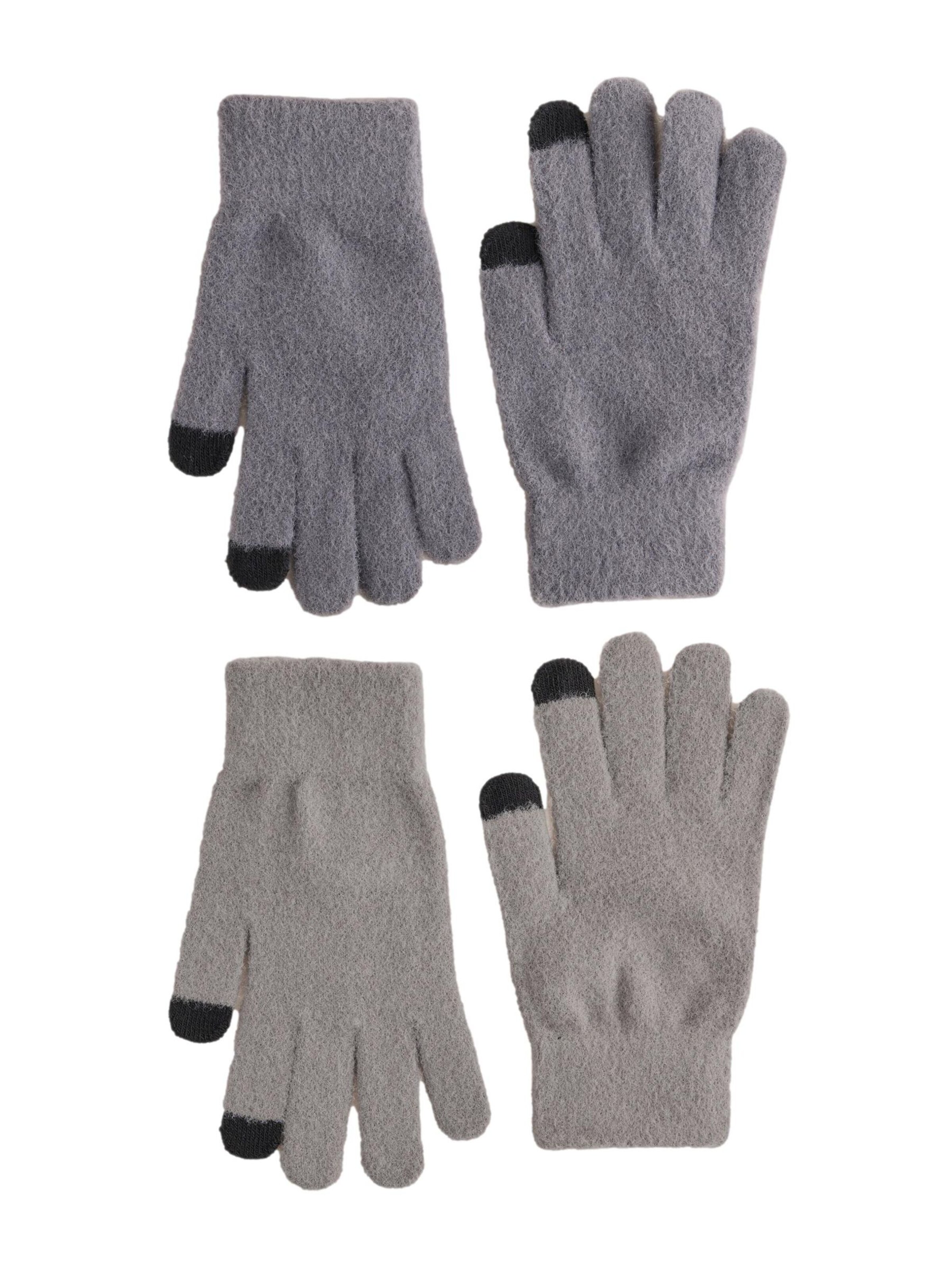 Next Full finger gloves in Beige: front